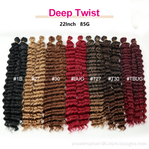 Synthetic Deep Wave Extension For Braids Box Braid With Deep Wave Curls